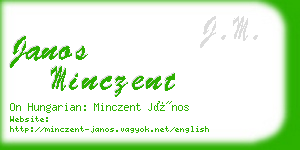 janos minczent business card